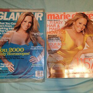 Mariah Carey Glamour Vintage 1999 Magazine New + Marie Claire March 2006